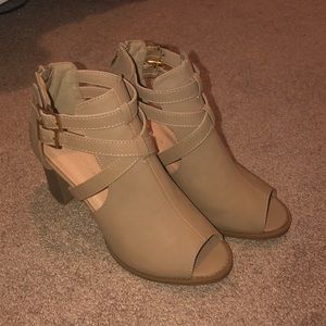 Tan booties